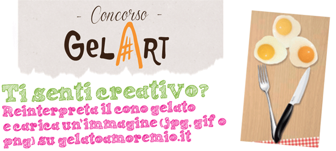Concorso GELART. Ti senti creativo? Reinterpreta il cono gelato e carica un'immagine (jpg, gif o png) su gelatoamoremio.it)